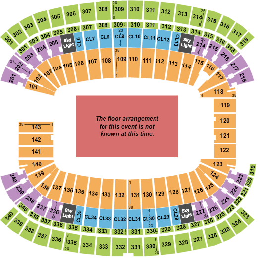 Gillette Stadium seating chart
